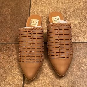 Basketweave mules